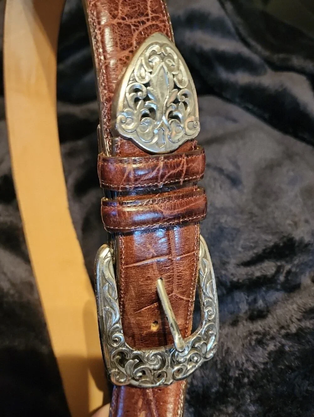 lady nadim brown croc